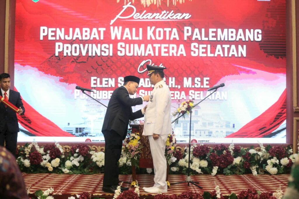 Cheka Virgowansyah Resmi Dilantik Sebagai Pj Walikota Palembang Gantikan Dr. A Damenta